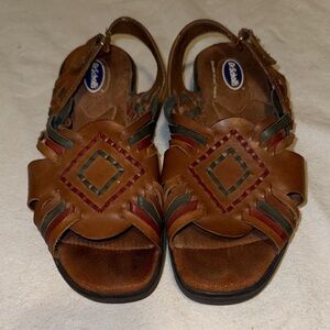 Dr. Scholl's Brown Multi-Color Sandals